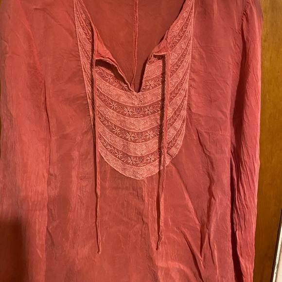 Johnny Was Coral Boho Long Sleeve Embroidered Blouse Women’s Medium. - Picture 3 of 7